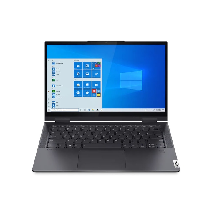 Lenovo Yoga 7 14.0" Touch FullHD laptop, AMD Ryzen 7 5800U, 16GB RAM, 512GB SSD, Radeon Graphics, Windows 11 Home, Magyar billentyűzet, Szürke