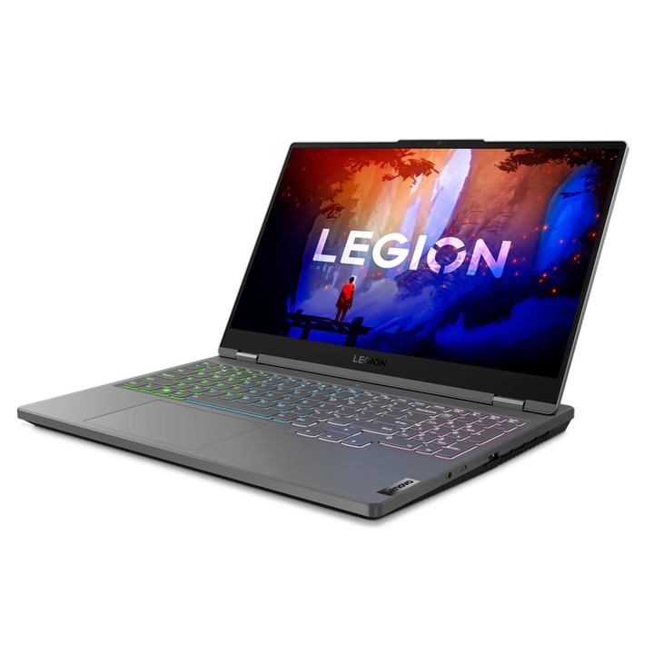 Lenovo Legion 5 15ARH7H 15.6" FullHD laptop, AMD Ryzen 5 6600H, 16GB, 512GB M.2 SSD, nVidia RTX3060 6GB, EFI Shell, Magyar billentyűzet, Szürke