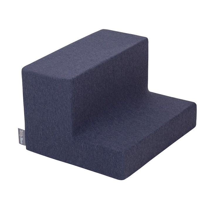 Spatiu de joaca copii, KiddyMoon, Spuma, Tip treapta, 45 x 40 x 30 cm, Bleumarin