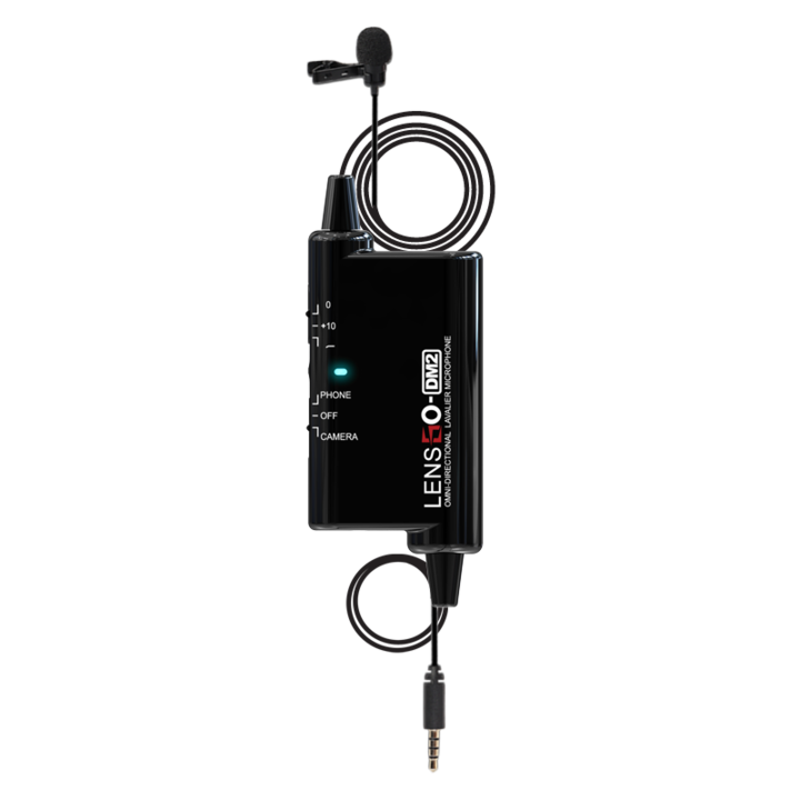 Kétfejes Lavalier mikrofon LENSGO LYM-DM2 DSLR okostelefonhoz