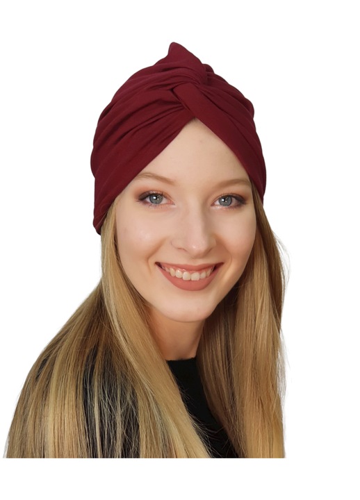 Turban Dama Eva, Bambus Hipoalergenic, Universal, Rosu Intens, Ultra Moale si Respirabil, Ideal pentru Piele Sensibila, Protectia Parului, Confort Elegant Zilnic, Accesoriu Moda Versatil, Perfect Cadou