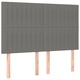 vidaXL sötétszürke szövet rugós és LED-es ágy matraccal 140x200 cm 3135598