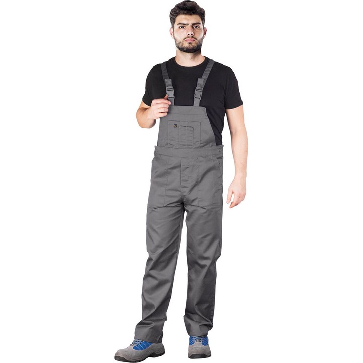 Salopeta de lucru barbati, Poliester/Bumbac, Gri, 46