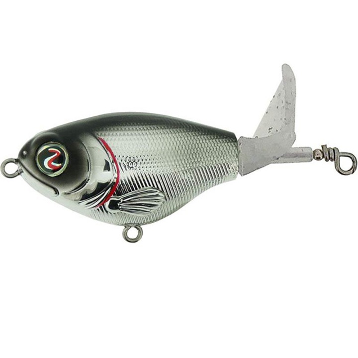 Felszíni wobbler River2Sea Whopper Plopper 75 7,5cm 16g Chrome Black 44, süllő, csuka, sügér vagy harcsa horgászatához