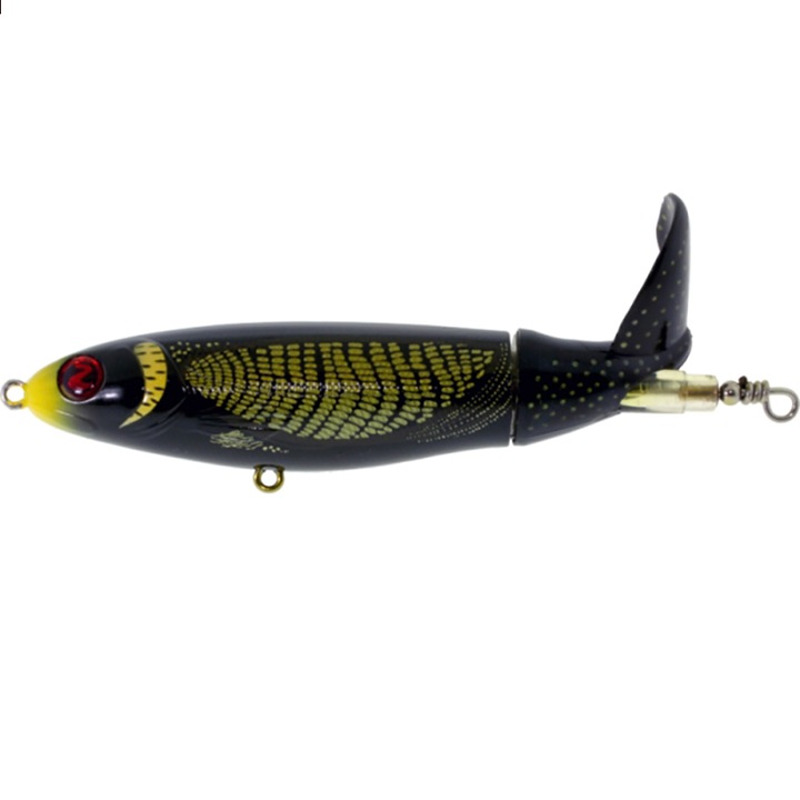 Felszíni csali River2Sea Whopper Plopper 90 9cm 11,5g Yellow Head 19, süllő, csuka, sügér vagy harcsa horgászatához