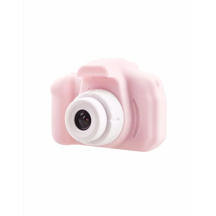 Camera Foto pentru Copii, Dual Camera, Digitala, Foto Video, 20Mp, 1080p Video, Suporta Card, Multi Efecte Copii, Jocuri, Muzica, AntiShock, Roz