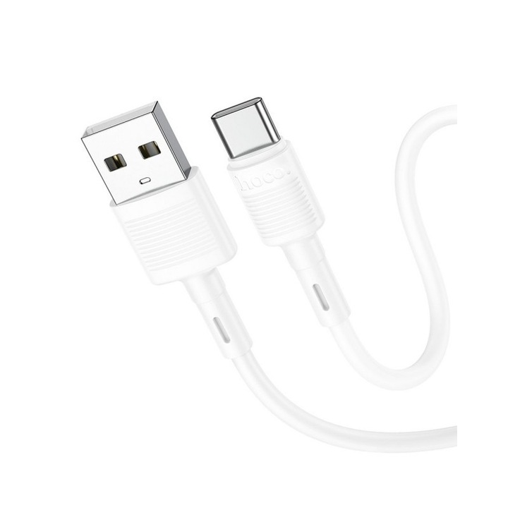 Cablu Date Si Incarcare Hoco Victory Usb La Usb C, Compatibil Cu Samsung, Huawei, Xiaomi, Alb, Lungime 1M, X83