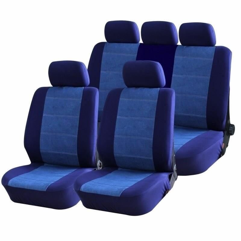 Huse scaune auto RoGroup Blue Jeans, pentru Dacia Duster, 9 buc