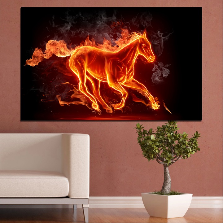 Декоративни панели Vivid Home от 1 част, Кон, PVC, 35x25 см, №0706