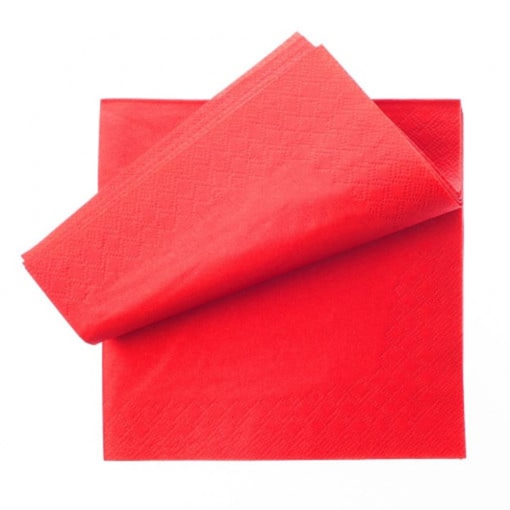 Servetele de masa Rosii, 2 straturi, 33x33 cm, 250buc/set