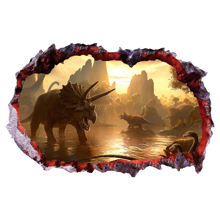 Dekoratív matrica dinoszauruszokkal, 85 cm, 4263ST-1