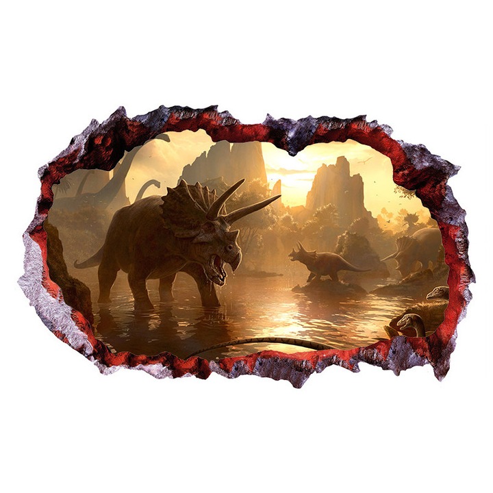 Dekoratív matrica dinoszauruszokkal, 85 cm, 4390ST-1