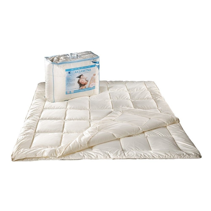 Pilota antialergica Velvet Four Seasons, AMW, Microfibra, 180 x 200 cm, Ecru