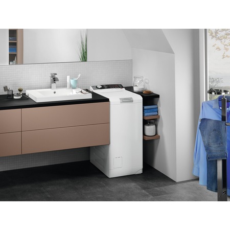 Masina de spalat rufe verticala AEG seria 7000 L7TSE80569, 6 kg, clasa energetica B, 1500 rpm, ECO LAVAMAT, alb