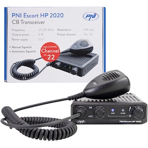 Statie radio CB PNI Escort HP 2020 un singur canal 22 frecventa 27.225 MHz, fara zgomot, probabil cea mai silentioasa statie.
