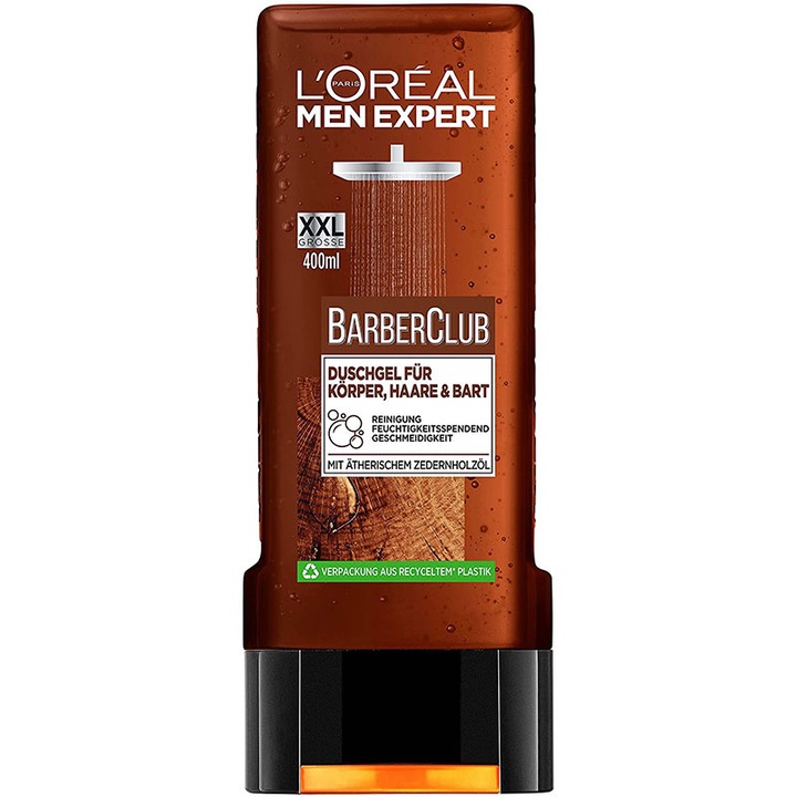 Gel de Dus 3 in 1, L’Oreal, Men Expert, Barber Club, Curatarea Corpului, Parului si Barbii, 400ml
