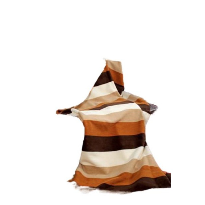 Patura de pat, Unia, Bumbac, 150 x 200 cm, Bej/Maro