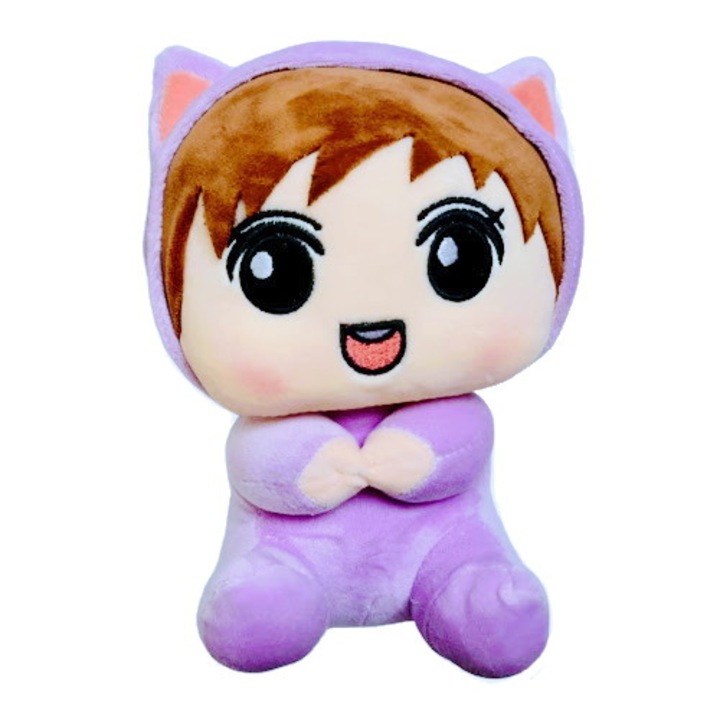 Textil baba, cry baby, lila, 20 cm