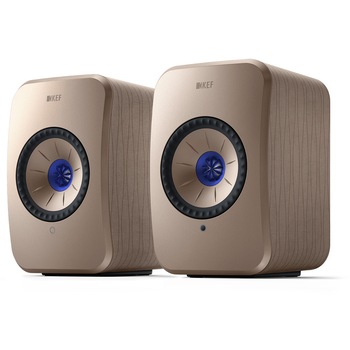 Set Boxe Active KEF LSX II, 100 W RMS, Bej, 2 Buc