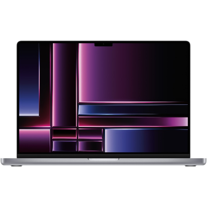 Laptop Apple MacBook Pro 16" cu procesor Apple M2 Pro, 12 nuclee CPU and 19 nuclee GPU, 16 GB, 512GB SSD, Space Grey, RO KB