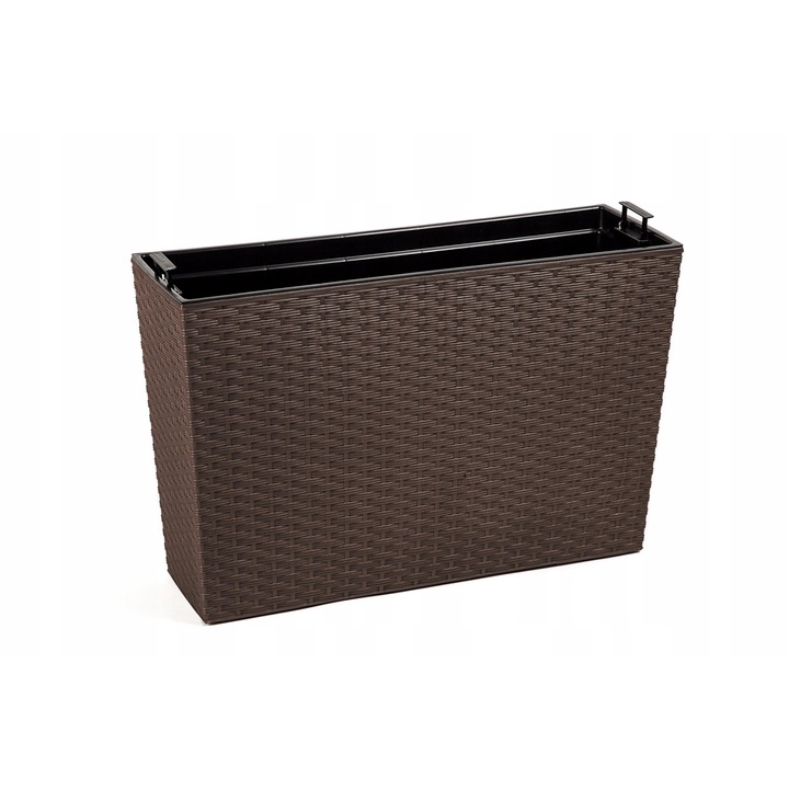 Ghiveci inalt, Lamela, Plastic, Maro