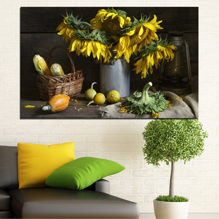 Декоративни панели Vivid Home от 1 част, Цветя, PVC, 35x25 см, №0620