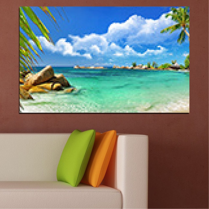 Декоративни панели Vivid Home от 1 част, Море, PVC, 35x25 см, №0654