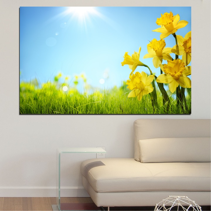 Декоративни панели Vivid Home от 1 част, Цветя, PVC, 35x25 см, №0665