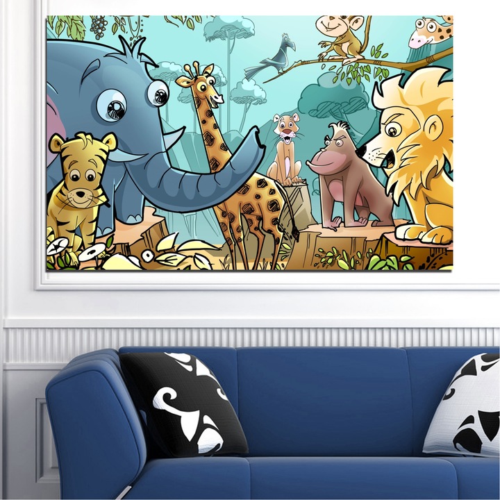 Декоративни панели Vivid Home от 1 част, Животни, PVC, 35x25 см, №0683