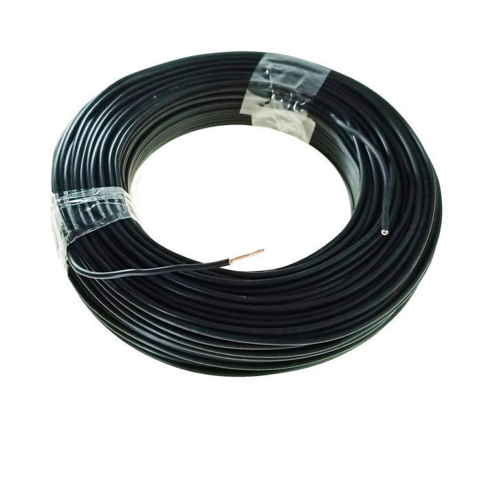 Rola conductor electric, 2.5 mmp, din cupru, 100 m, FE-40912-BK, negru Negru 1 x 2.5