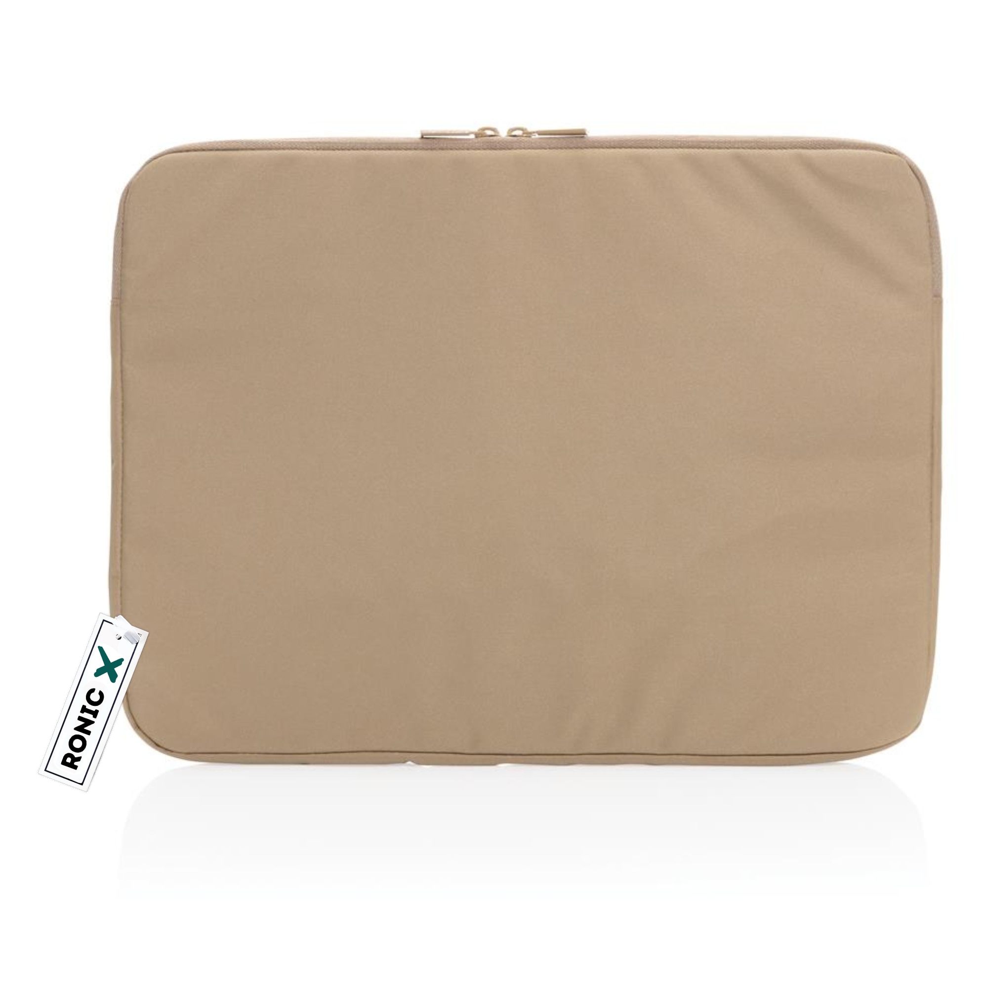 Husa de laptop Zao, Ronic, compatibila laptop Apple MacBook Air, MacBook Pro Touch Bar din poliester reciclat, 15.6" Inch, 40 x 29 x 2 cm, crem
