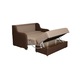 Canapea Expomob GALA extensibila, 2 locuri, cu arcuri si lada depozitare, dimensiune 140x100x95 cm, culoare maro deschis