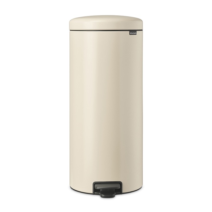 Кош за боклук с педал Brabantia NewIcon 1005539, 30 л, Леко затваряне, Противоплъзгаща основа, Бежов
