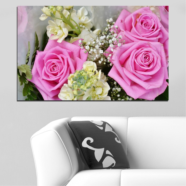 Декоративни панели Vivid Home от 1 част, Цветя, PVC, 35x25 см, №0469