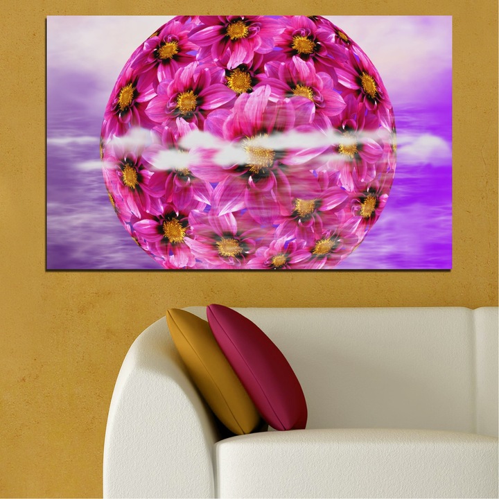 Декоративни панели Vivid Home от 1 част, Цветя, PVC, 35x25 см, №0474