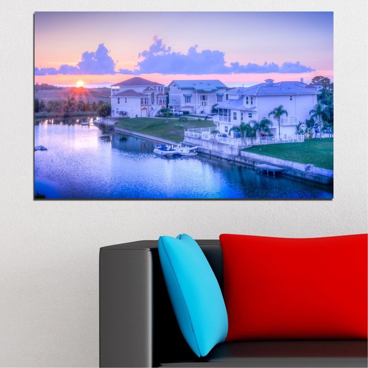 Декоративни панели Vivid Home от 1 част, Град, PVC, 35x25 см, №0476