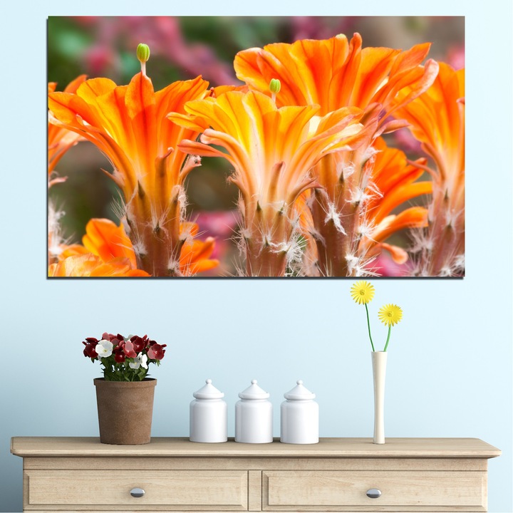 Декоративни панели Vivid Home от 1 част, Цветя, PVC, 35x25 см, №0487