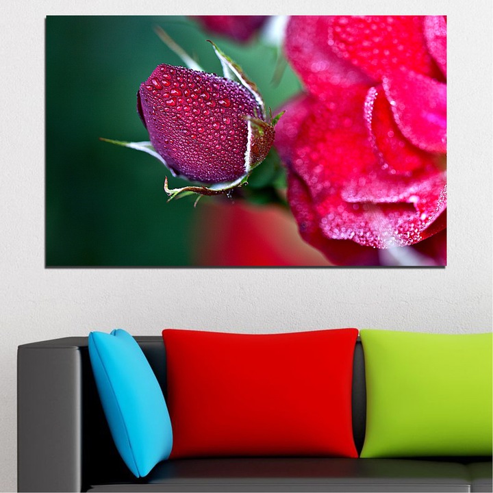 Декоративни панели Vivid Home от 1 част, Цветя, PVC, 35x25 см, №0539