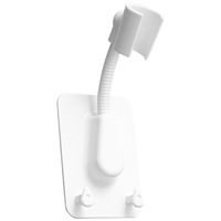 Suport dus adeziv, brat metalic flexibil, alb, 15cm