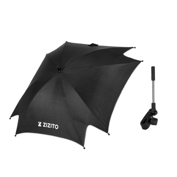 Napvédő napernyő babakocsira ZIZITO, Univerzális méret, Fekete