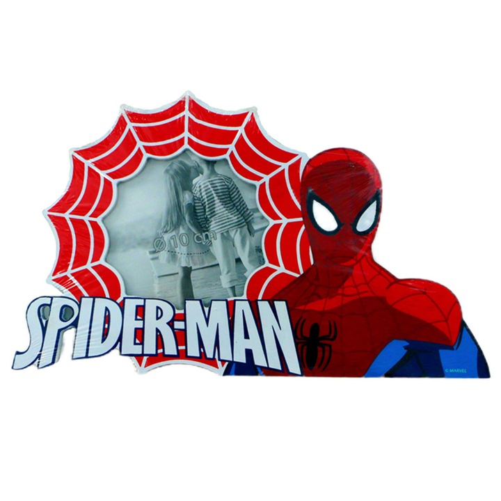 Rama foto clasica din lemn, Spider-Man, SPD301726, rosu, 25 x 22 cm