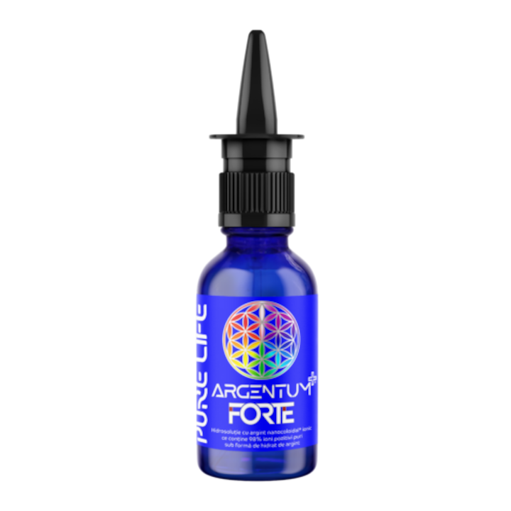 ARGENTUM+25 concentrat 30 ml, pulverizator nazal, Pure Life