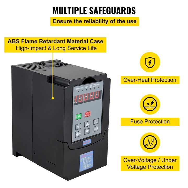 Convertizor de frecventa variabila VFD 3 KW 220V 4HP, motor CNC ...