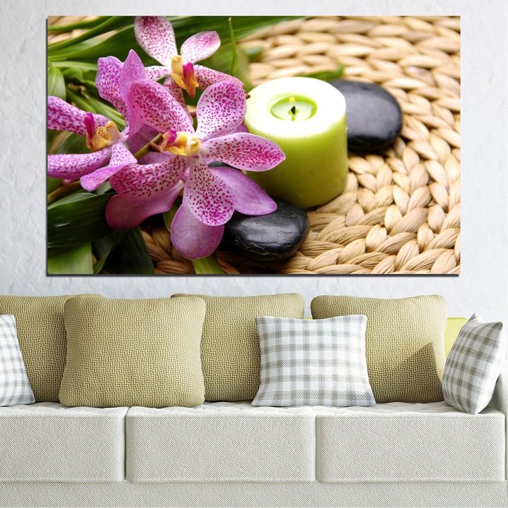 Декоративни панели Vivid Home от 1 част, Цветя, PVC, 35x25 см, №0570