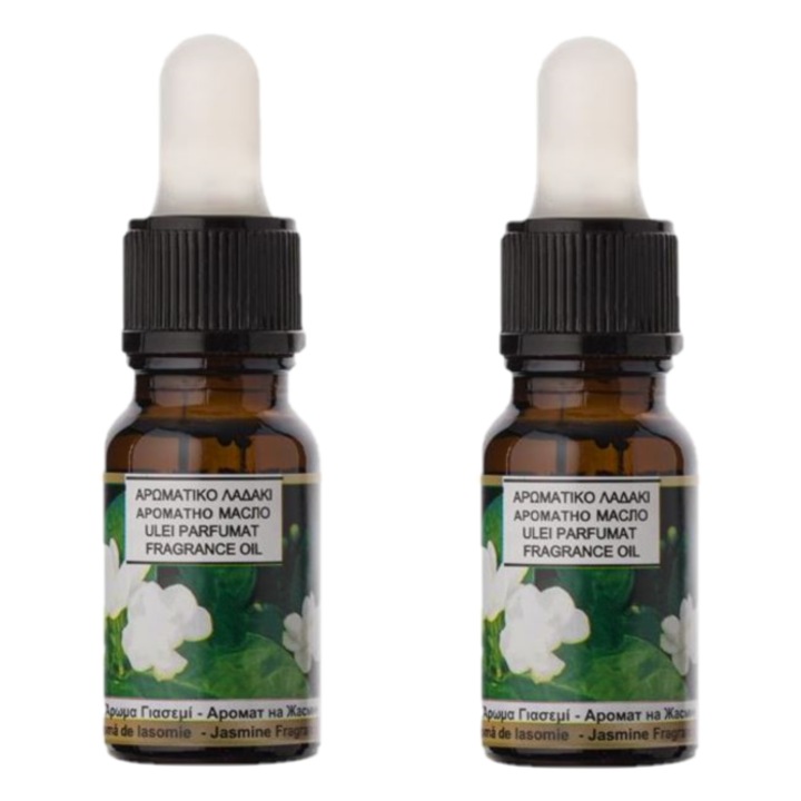 Set 2 sticle cu ulei de camera pentru aromaterapie cu parfum de iasomnie 10 ml