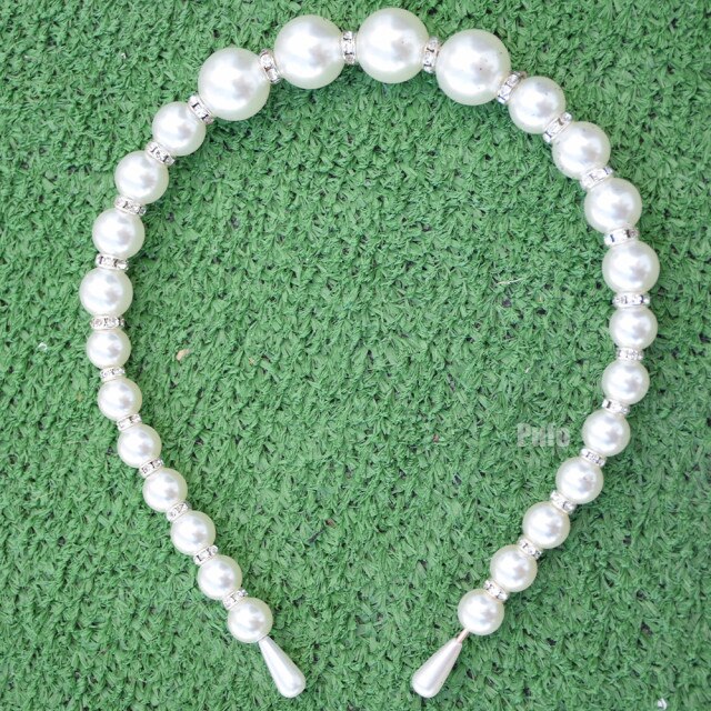 Pufo Rabel Cordeluta eleganta Pufo Pearl pentru par cu margele albe, tip perle ...
