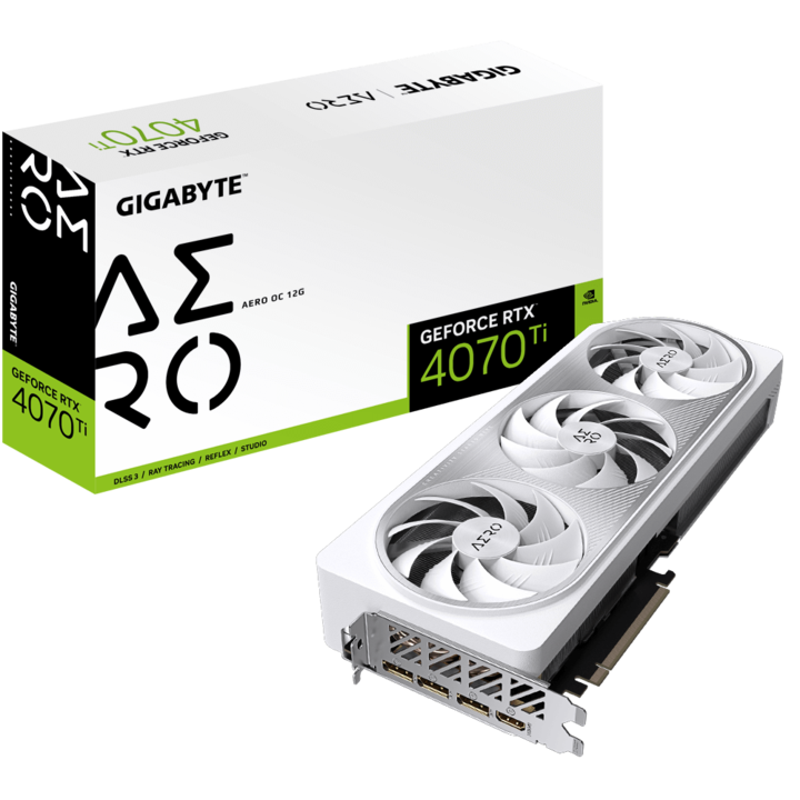 Gigabyte GeForce RTX™ 4070 Ti AERO OC Videokártya, 12 GB GDDR6X, 192 bites