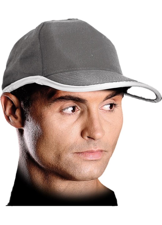 Sapca barbati, Bumbac, Gri/Alb