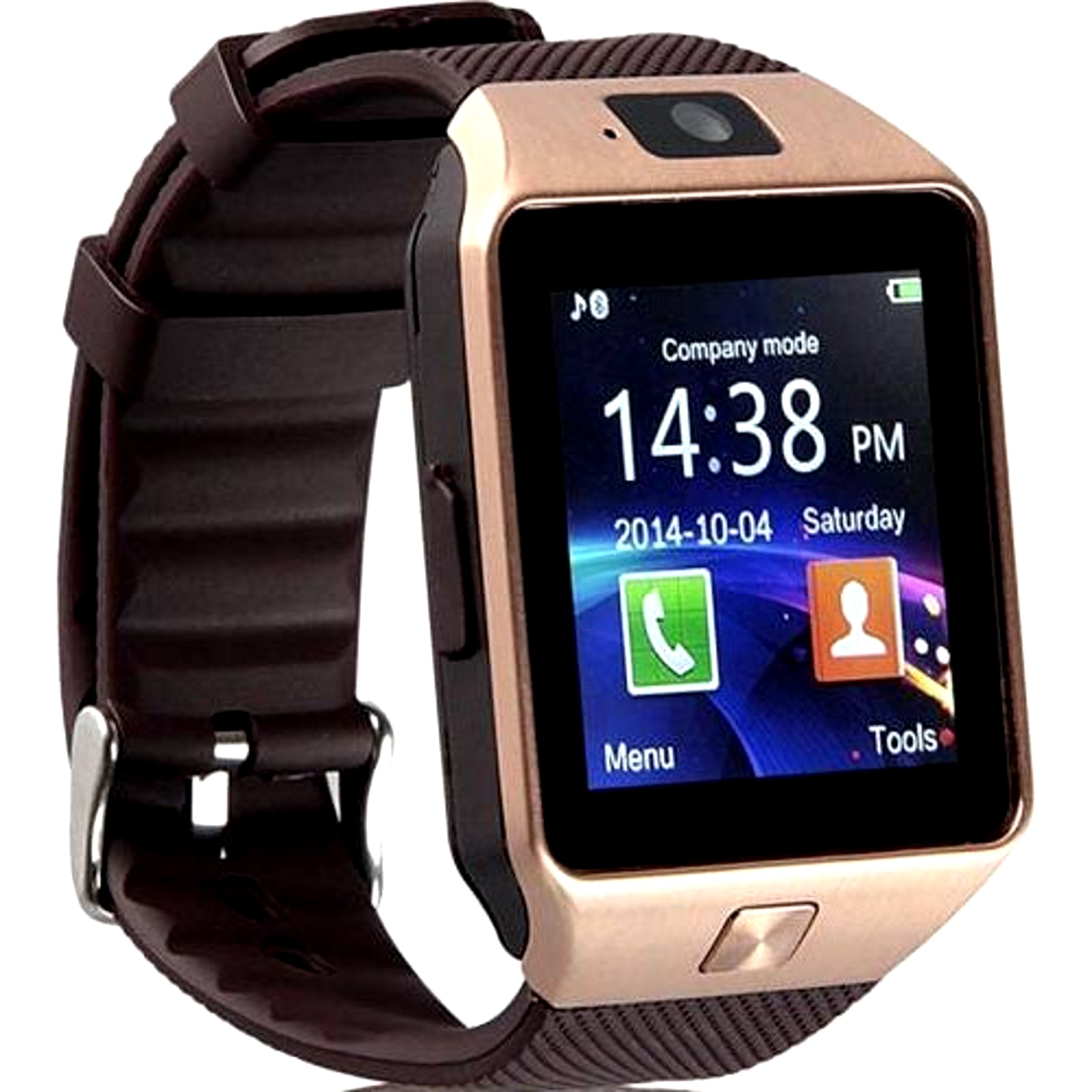 Smartwatch Metalic cu Telefon-micro sim IdealZen 09 ,Slot Card Micro-SD ,Conectivitate Bluetooth 4.0, Display cu Touchscreen, Notificari WhatsApp, Apeluri , Mesaje , Camera 1,3 MPX, Monitorizare Somn,Sedentarism, Anti-pierdere, Facebook, Culoare Auriu
