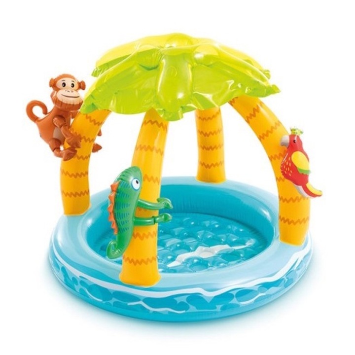 Piscina gonflabila Intex Baby - Insula tropicala, 102 x 86 cm